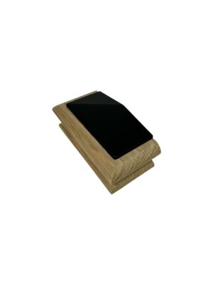 Unique HALF Timber & Black Pyramid Newel Cap - In Various Timbers