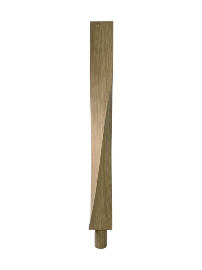 Oak Contemporary Raymond Twist Spigot Newel Post 790mm - Image 2