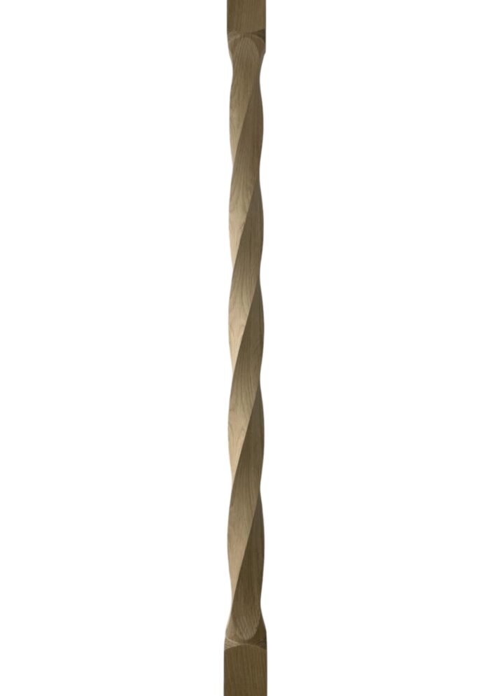 Oak Lincoln Twist Stair Spindle 41mm x 1100mm - Image 2