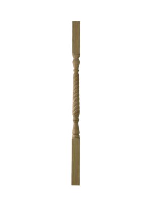 Oak Barley Twist Stair Spindle 41mm x 900mm