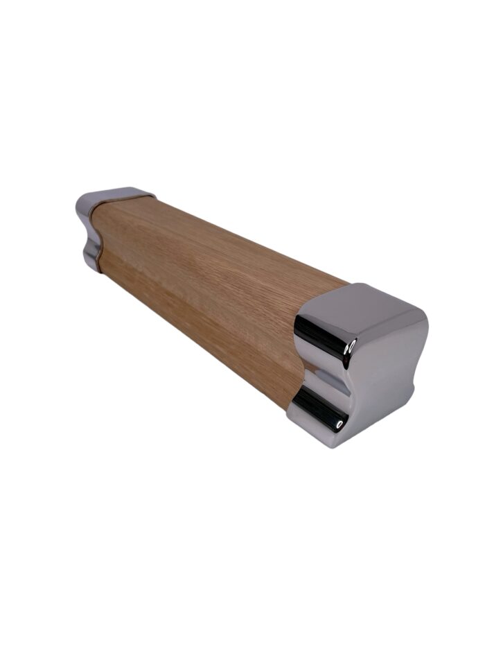 3.9m Traditional Oak Wall Handrail Kit - Chrome or Brushed