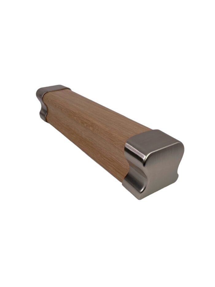 3.9m Traditional Oak Wall Handrail Kit - Chrome or Brushed - Image 2