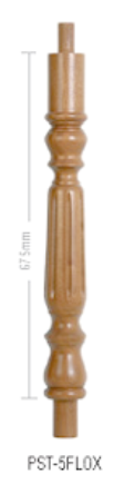 Oak Fluted Oxford HALF Continuous Newel Post 90mm x 675mm