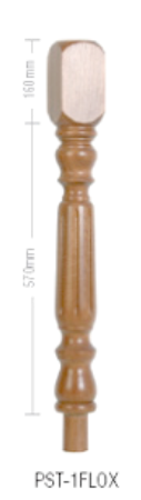 Pine Fluted Oxford HALF Newel Post 90mm x 730mm