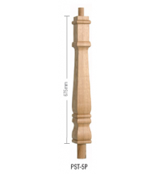 Oak Provincial Square HALF Continuous Newel post 90mm x 675mm