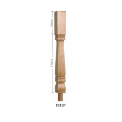 Hemlock Provincial Square Newel Post 90mm x 730mm