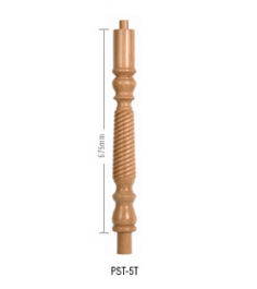 Pine Barley Twist Continuous Newel Post 90mm x 675mm