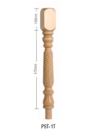 Oak Barley Twist HALF Newel Post 90mm x 730mm