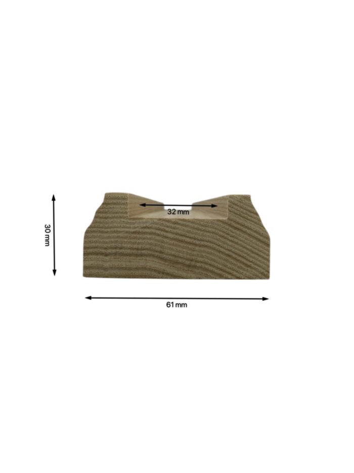 Pine Low Profile Handrail and Baserail 32mm - In Various Lengths - Image 5