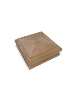 Pine Square Pyramid Newel Cap 70mm