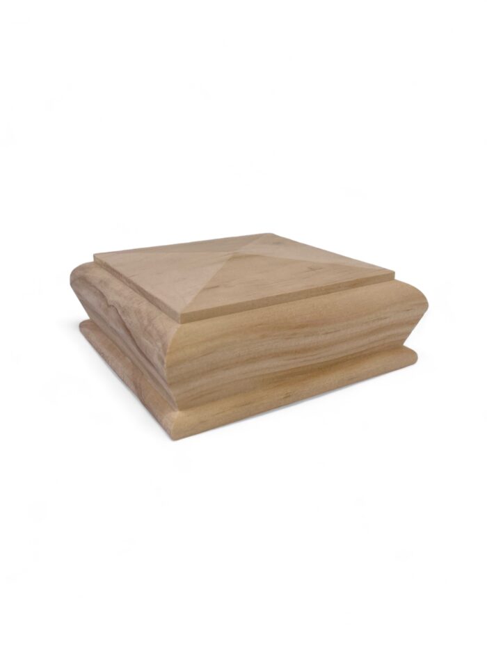 Pine Square Pyramid Newel Cap 83mm - Image 2