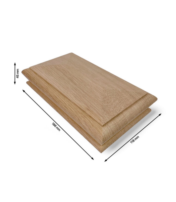 Oak Double Pyramid Newel Cap 166mm x 83mm - Image 4