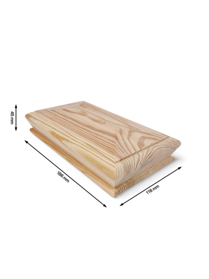 Pine Double Pyramid Newel Cap 166x83mm - Image 4