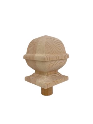 Pine Square Acorn Newel Cap 90mm