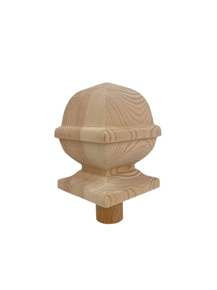 Pine Square Acorn Newel Cap 90mm