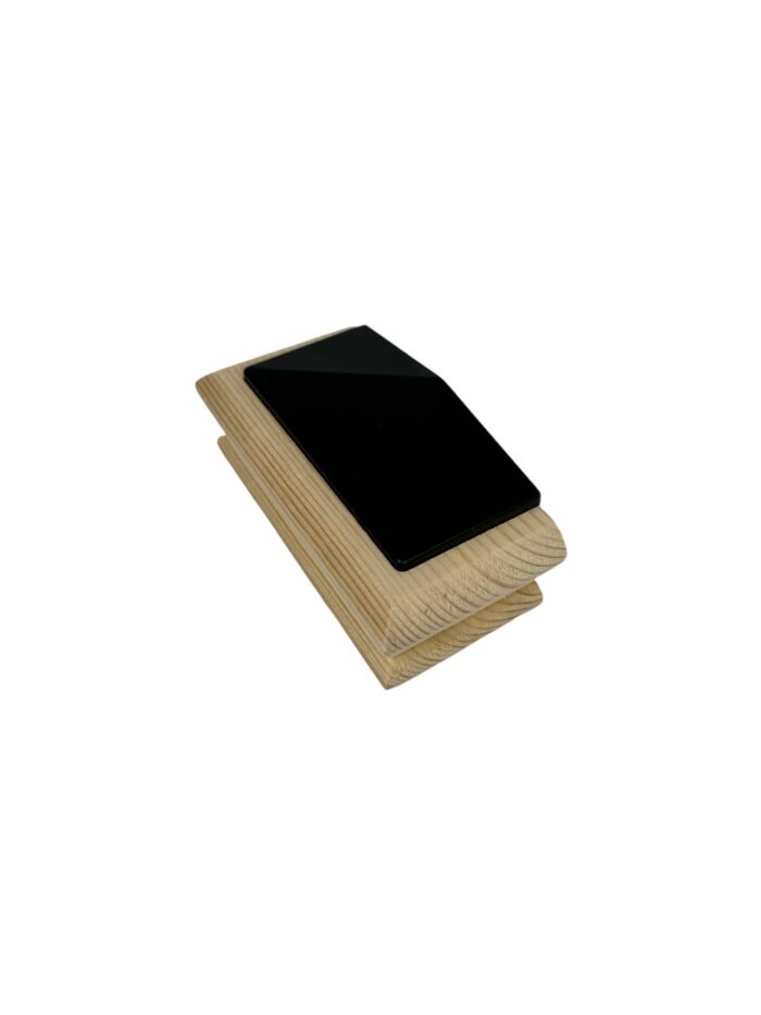 Unique HALF Timber & Black Pyramid Newel Cap - In Various Timbers - Image 8