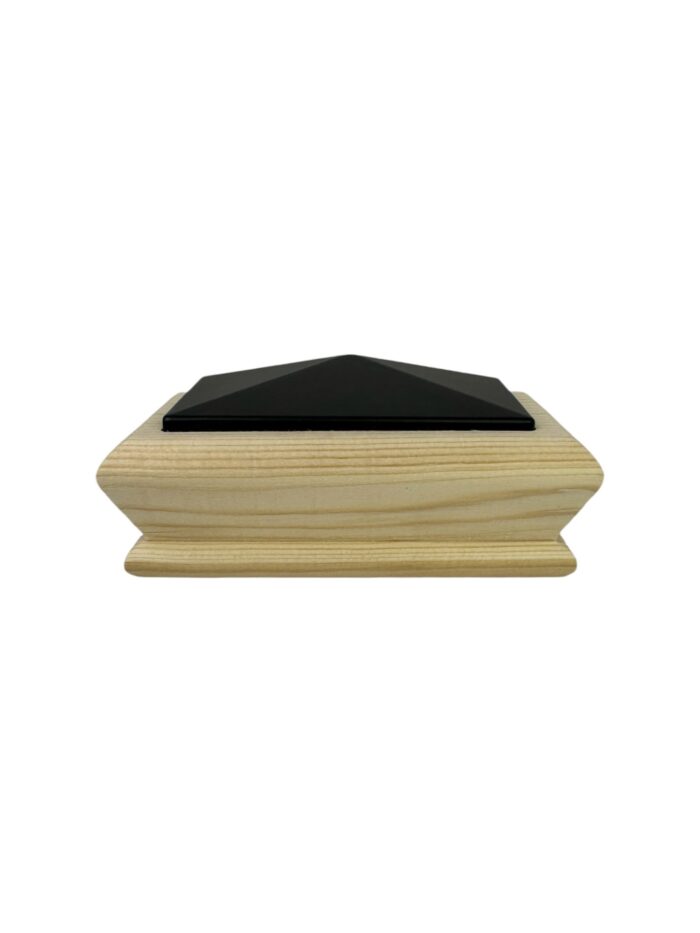 Unique HALF Timber & Black Pyramid Newel Cap - In Various Timbers - Image 10