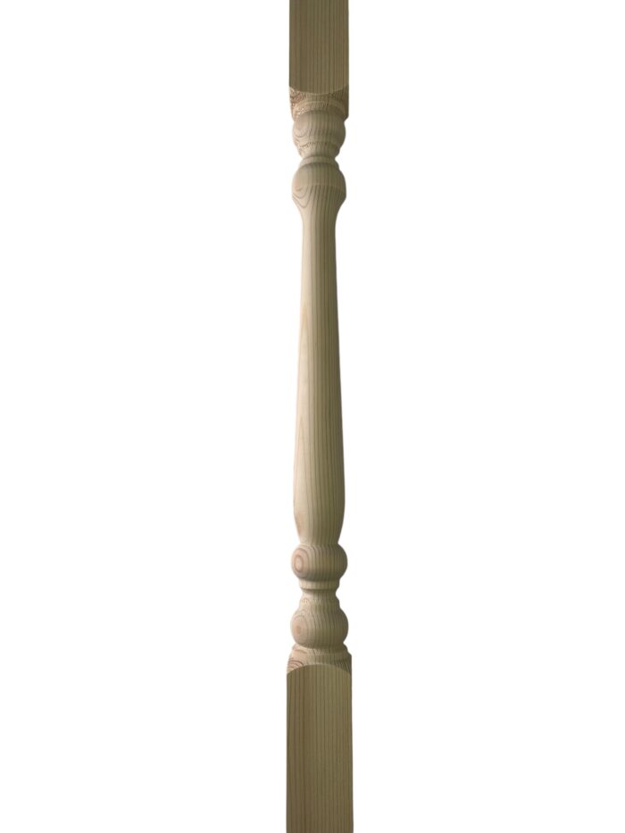 Pine Turned Colonial Stair Spindle 41mm x 1100m - Image 2