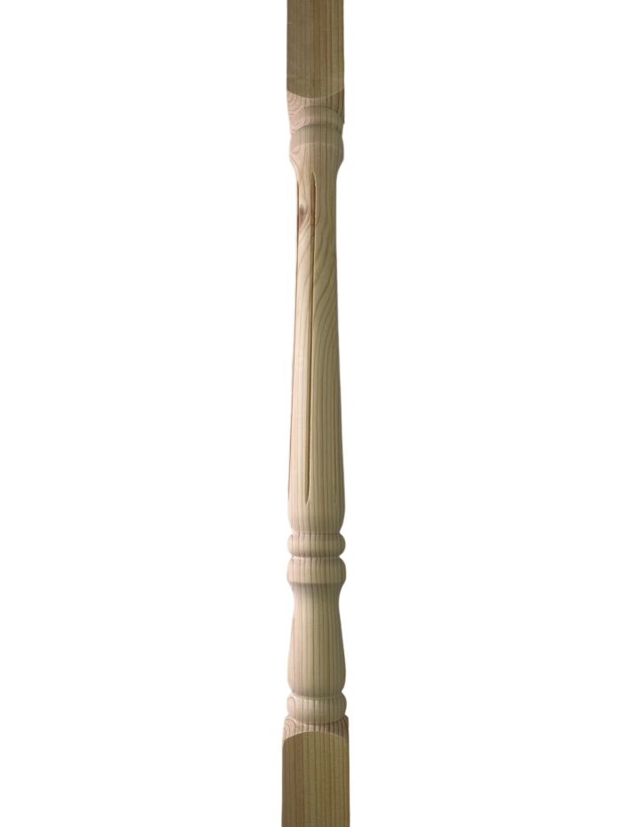 Ash Fluted Georgian Stair Spindle 41mm x 900mm - Image 2