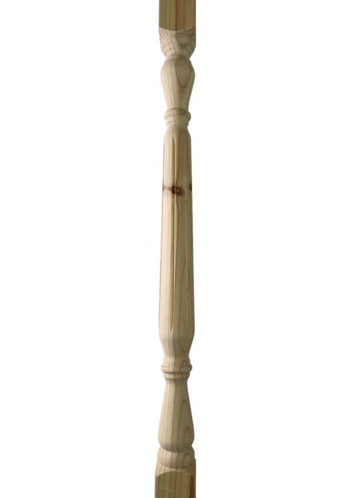 Ash Fluted Oxford Stair Spindle 41mm x 900mm - Image 2