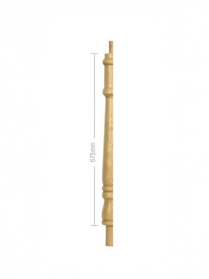 Pine Georgian Turned HALF Continuous Newel Post 90mm x 675mm - Image 2