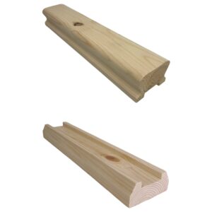 Pine Low Profile Handrail and Baserail 32mm - In Various Lengths