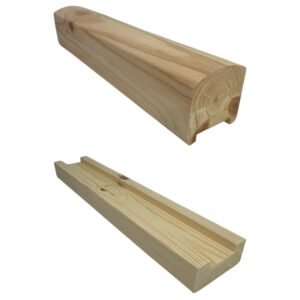 Pine Modern Handrails and Baserails - In Various Lengths
