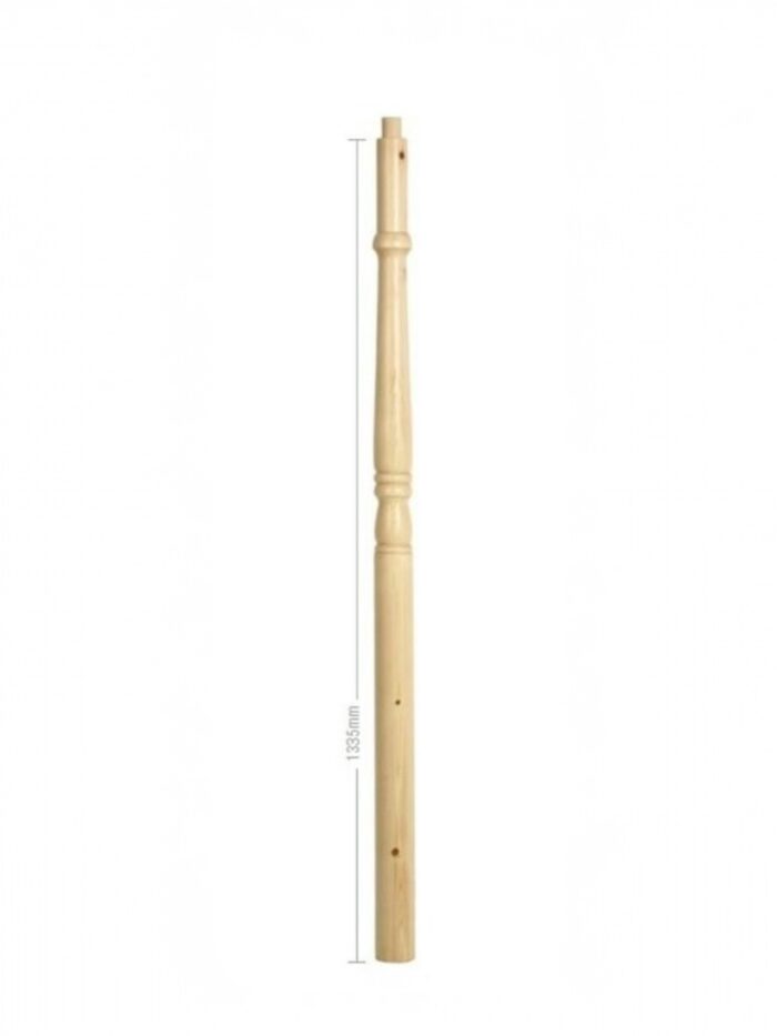 Pine Turned Georgian Volute Newel Post - Image 3