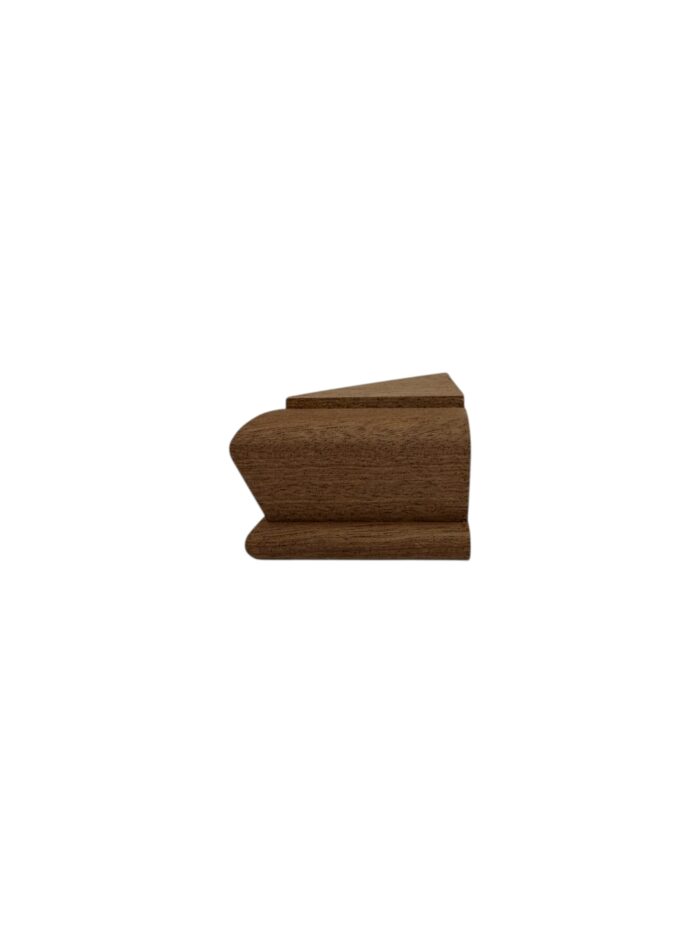 Sapele HALF Square Pyramid Newel Cap 90mm - Image 3