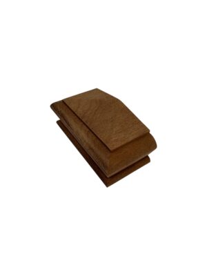 Sapele HALF Square Pyramid Newel Cap 90mm