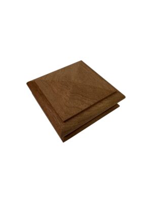 Sapele Square Pyramid Newel Cap 90mm