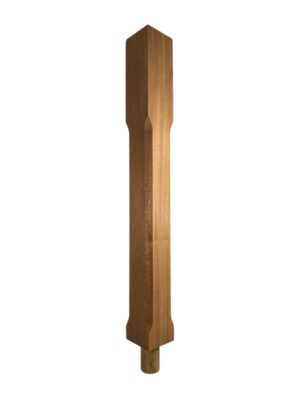 Sapele Stop Chamfer Spigot Newel Post 90mm x 790mm