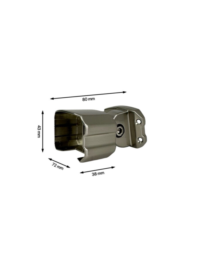 Solution Brushed Nickel Handrail Connector Adjustable Angle - Image 5