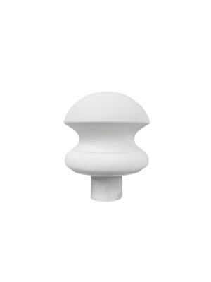White Primed Mushroom Newel Cap 90mm