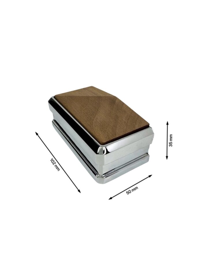 Solution HALF Chrome Newel Cap - In Various Timbers - Image 13