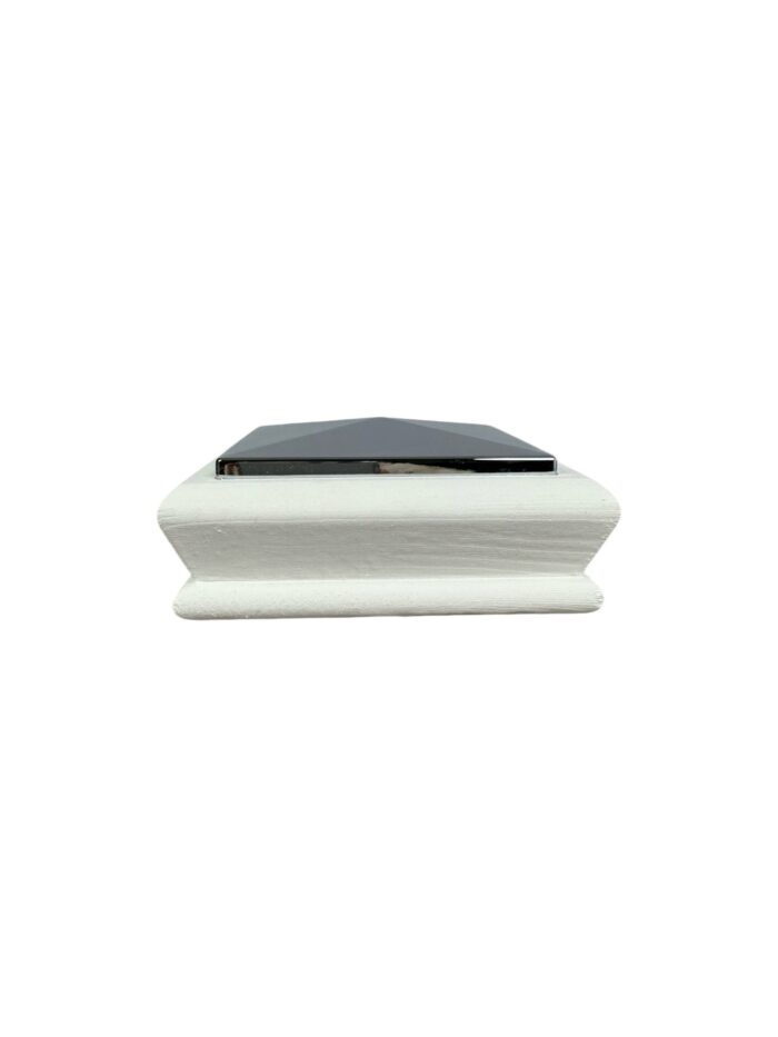 Unique Timber & Chrome Pyramid Newel Cap - In Various Timbers - Image 9