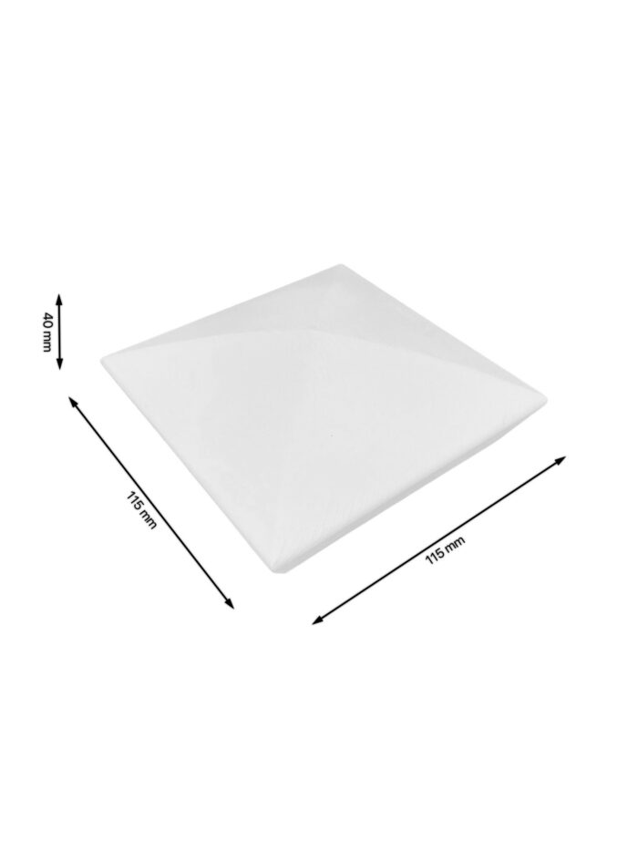 White Primed Smooth Pyramid Cap 90mm - Image 5
