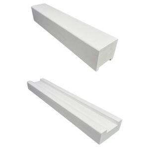 White Primed Square Handrails and Baserails - In Various Lengths