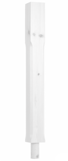 White Primed Stop Chamfer HALF Spigot Newel 90mm x 1000mm