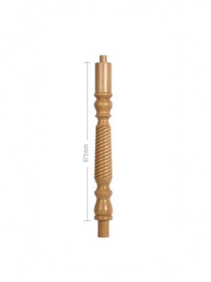 Pine Barley Twist Continuous Newel Post 90mm x 675mm - Image 2