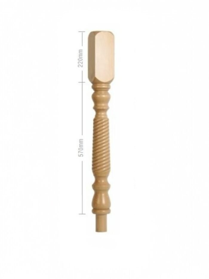 Hemlock Barley Twist Newel Post 90mm x 790mm - Image 2