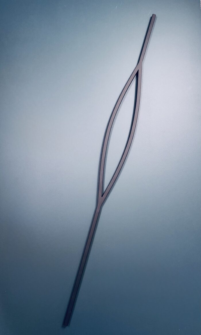 black metal tear drop spindle