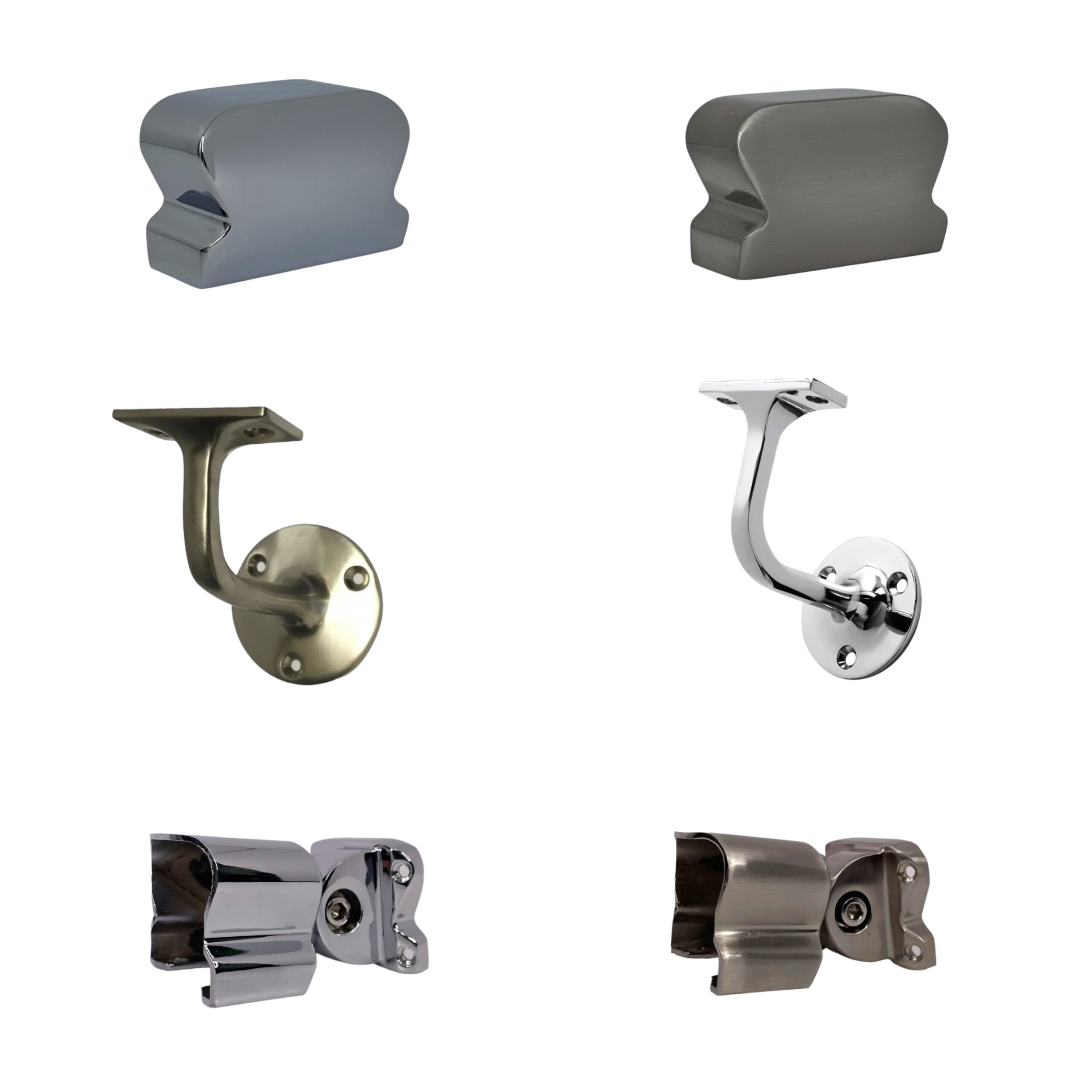 Low Profile Handrail End Caps & Brackets