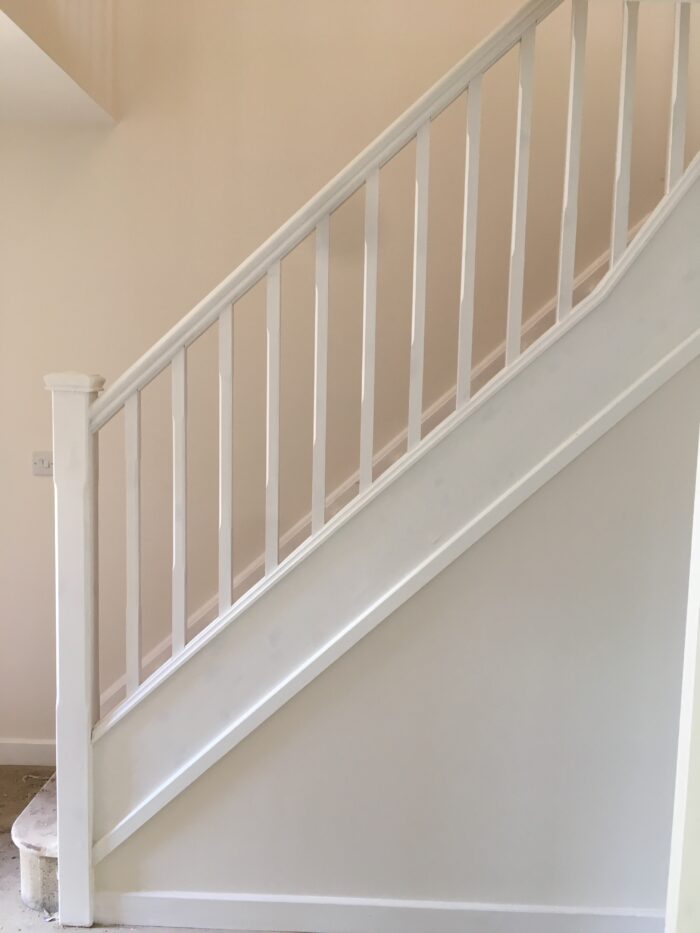 white stair parts