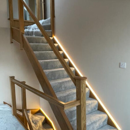 Oak and Glass Staircase