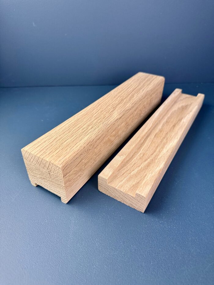 Oak handrail and baserail with a 35mm groove