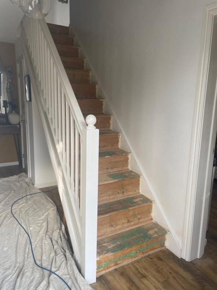 Staircase before and after