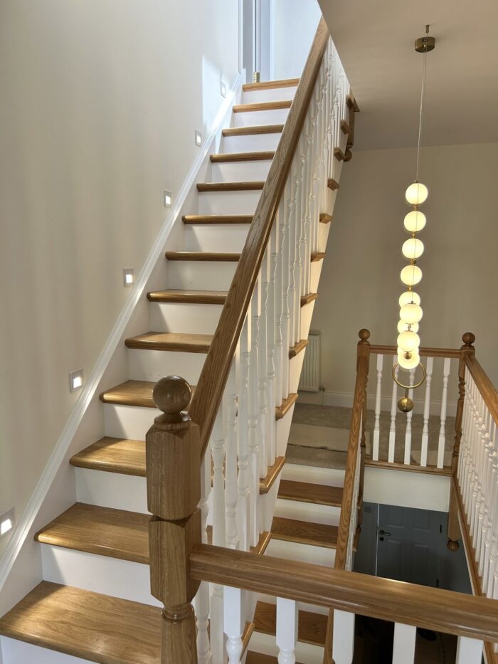 Mixed timber staircase
