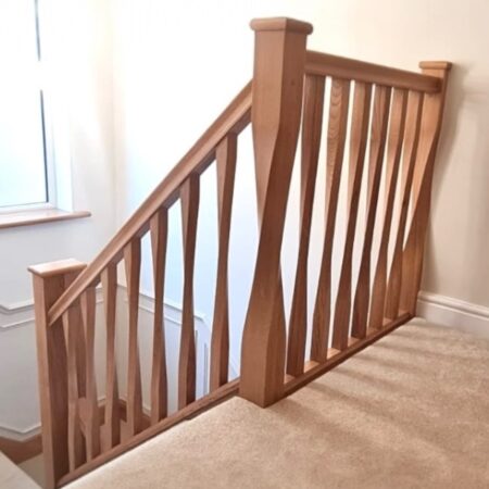 Oak Raymond Twist Spindles & Newel