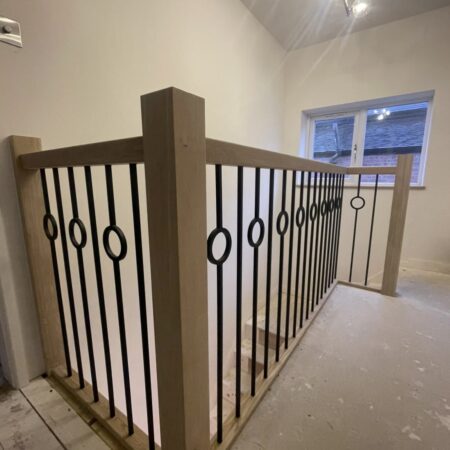 Black Metal Circle and Square Spindles